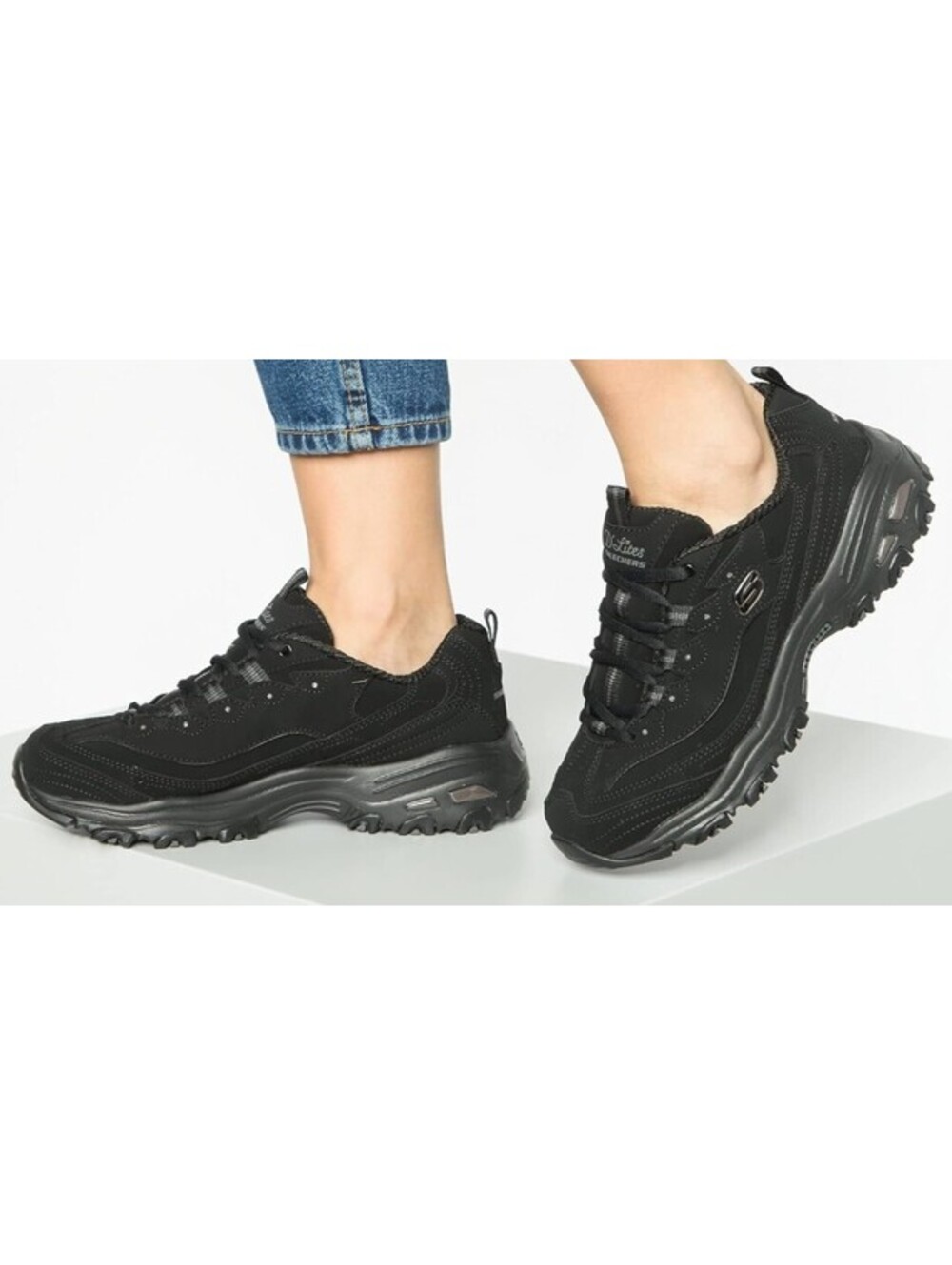 SKECHERS D'Lites - Play On Black Women's Sneakers Shoes 11949/BBK Sz.10 NEW - Picture 8 of 11
